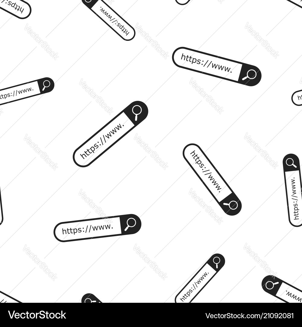 Address and navigation bar icon seamless pattern Address and navigation bar icon seamless pattern vector image