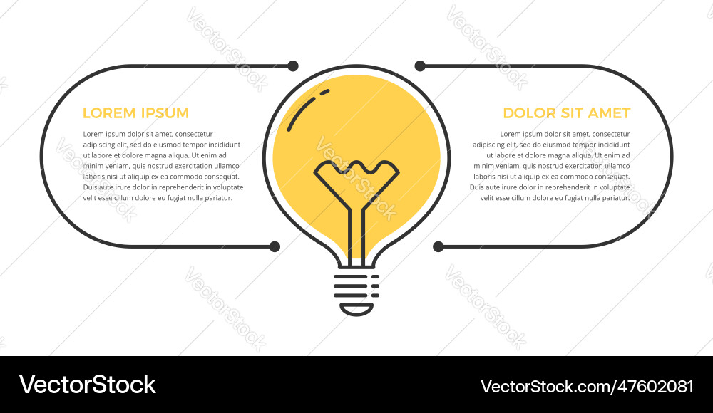 Bulb with place for text vector image