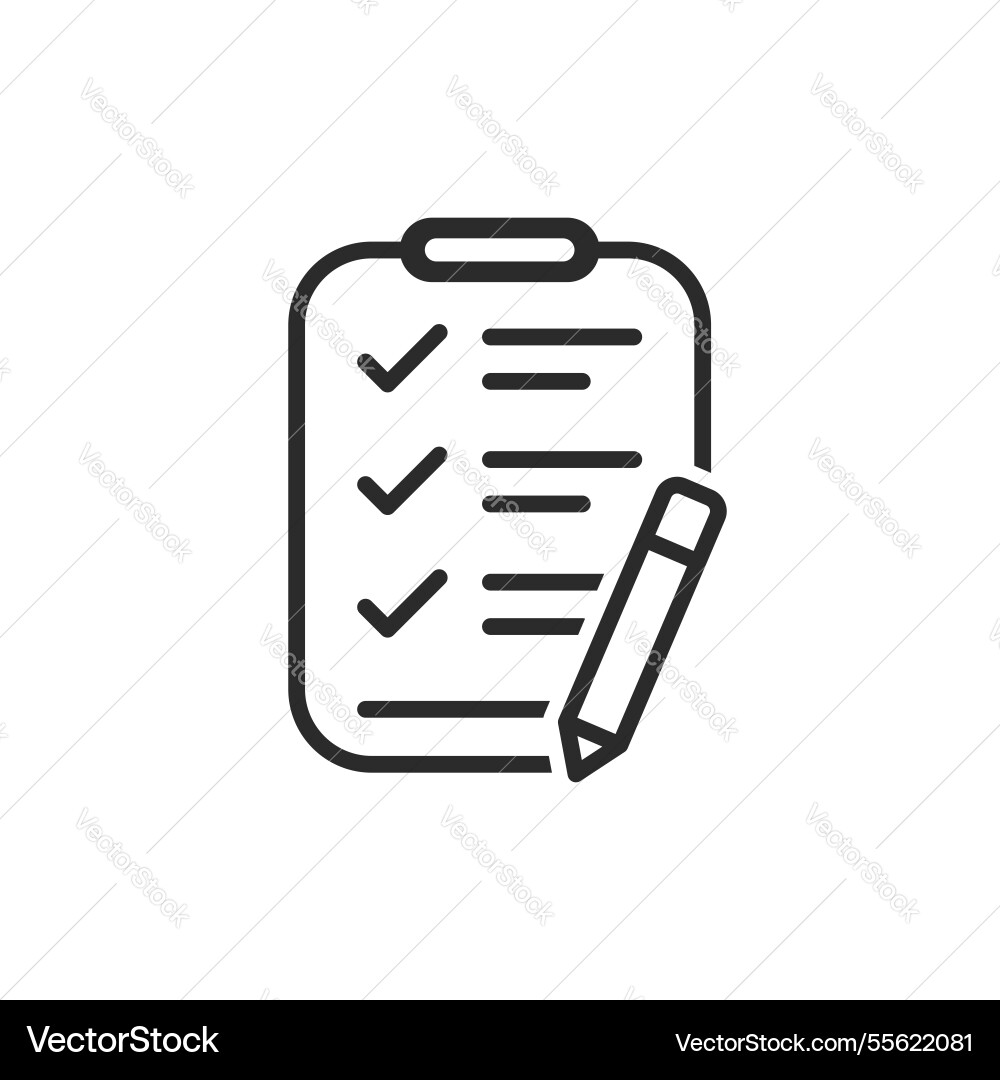 Clipboard with checklist icon in flat style Clipboard with checklist icon in flat style vector image