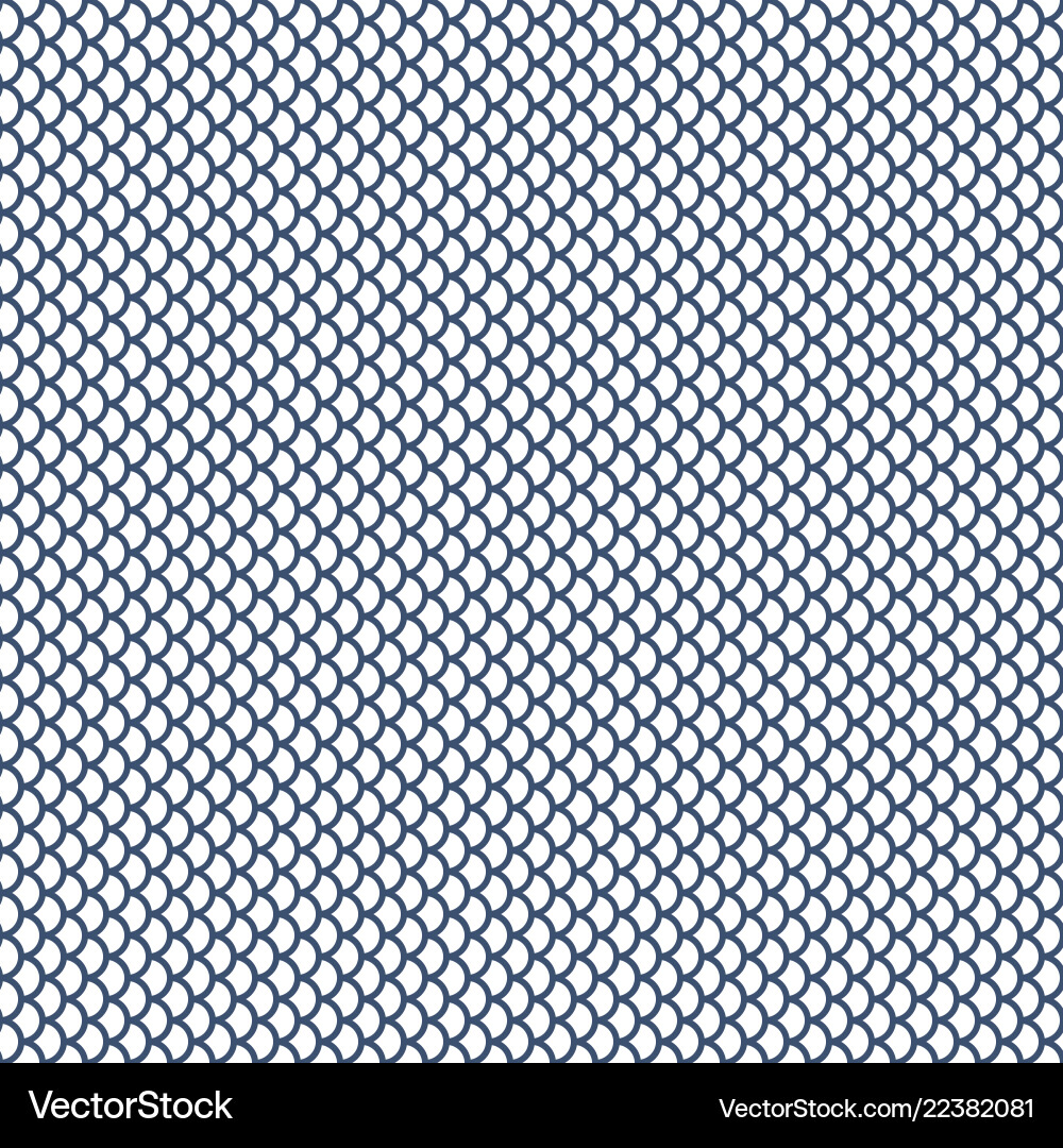 Fish Scale Pattern - Seamless Repeat vector image
