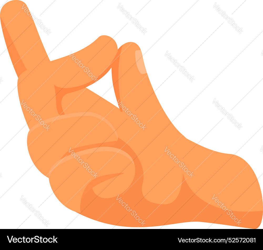 Hand gesturing small amount with index finger Hand gesturing small amount with index finger vector image
