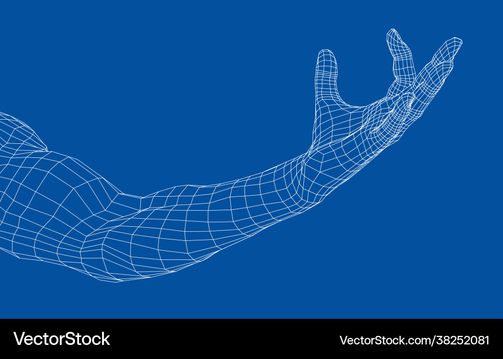 Hand hold some tiny or thin object Vector Image