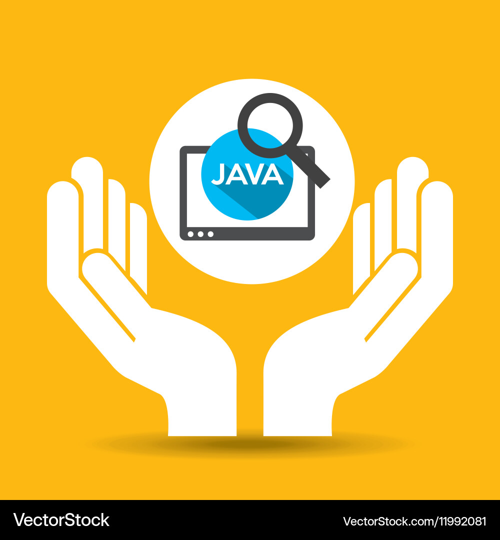 Hand optimization technology java web vector image