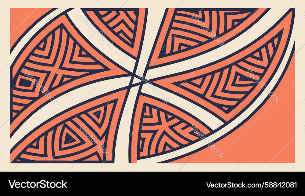 Intricate geometric pattern segment abstract Vector Image
