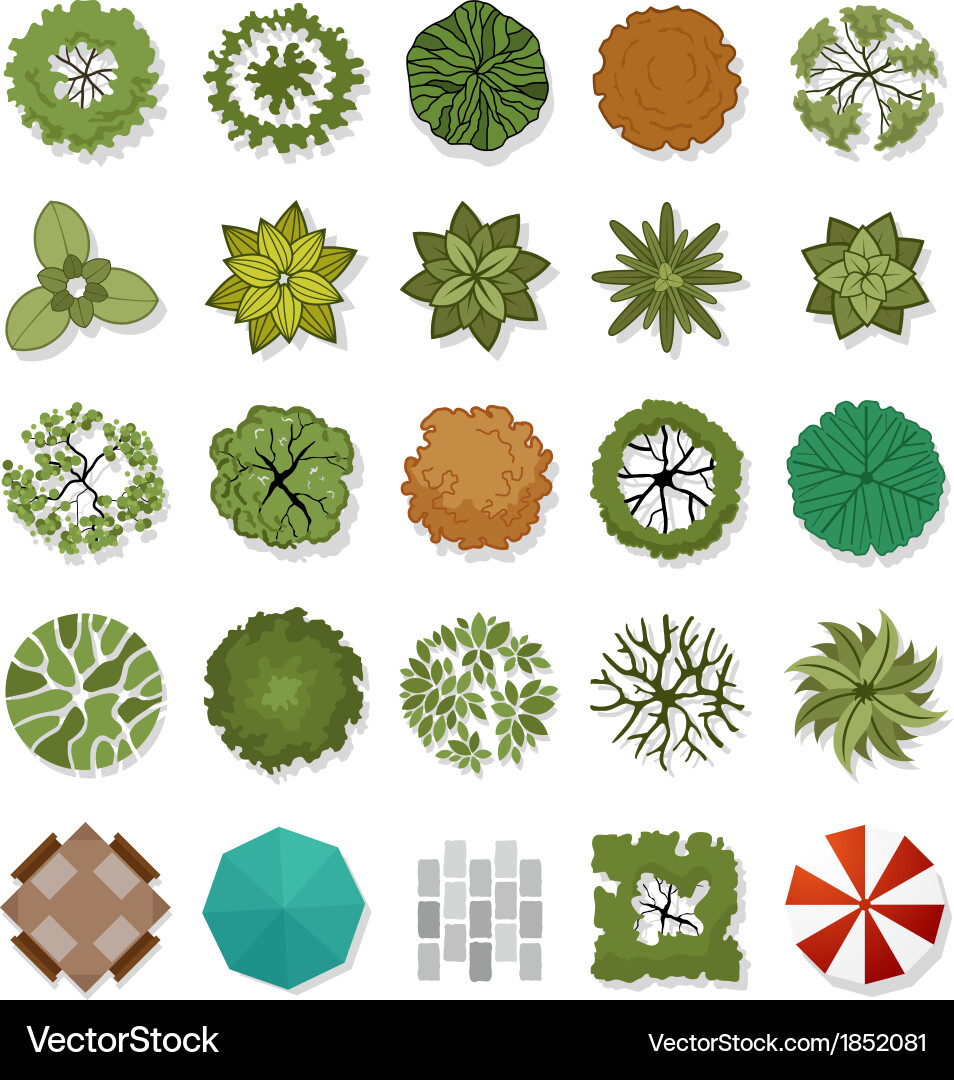 Landscape design elements Royalty Free Vector Image