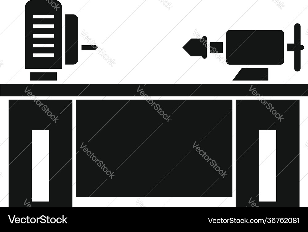 Lathe machine icon simple style vector image