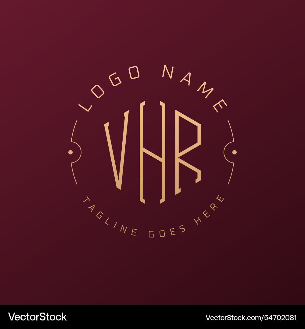 Luxus vhr logo design elegant buchstabe Luxus vhr logo design elegant buchstabe vektorbild