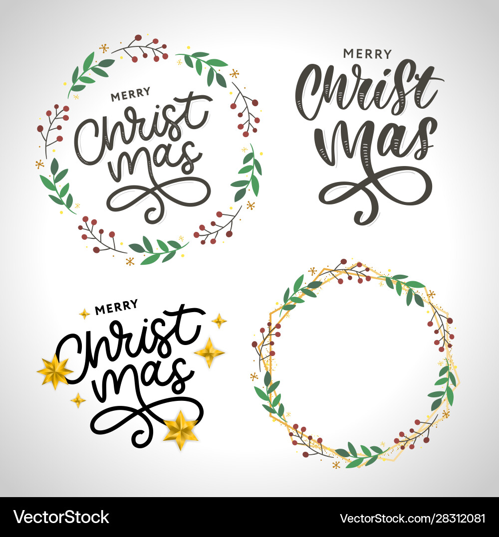Merry christmas gold glittering lettering design Merry christmas gold glittering lettering design vector image