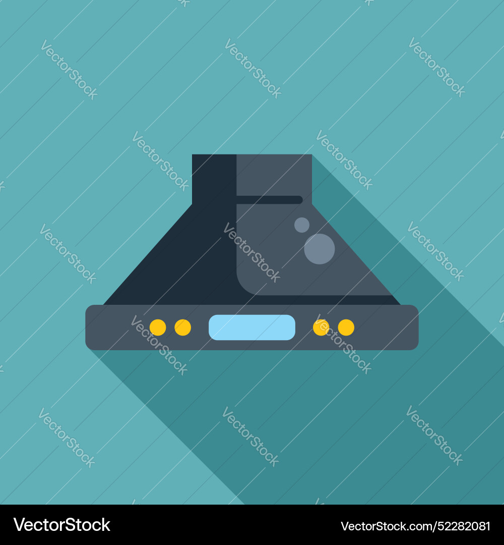 Modern kitchen exhaust hood extracting steam while Modern kitchen exhaust hood extracting steam while vector image