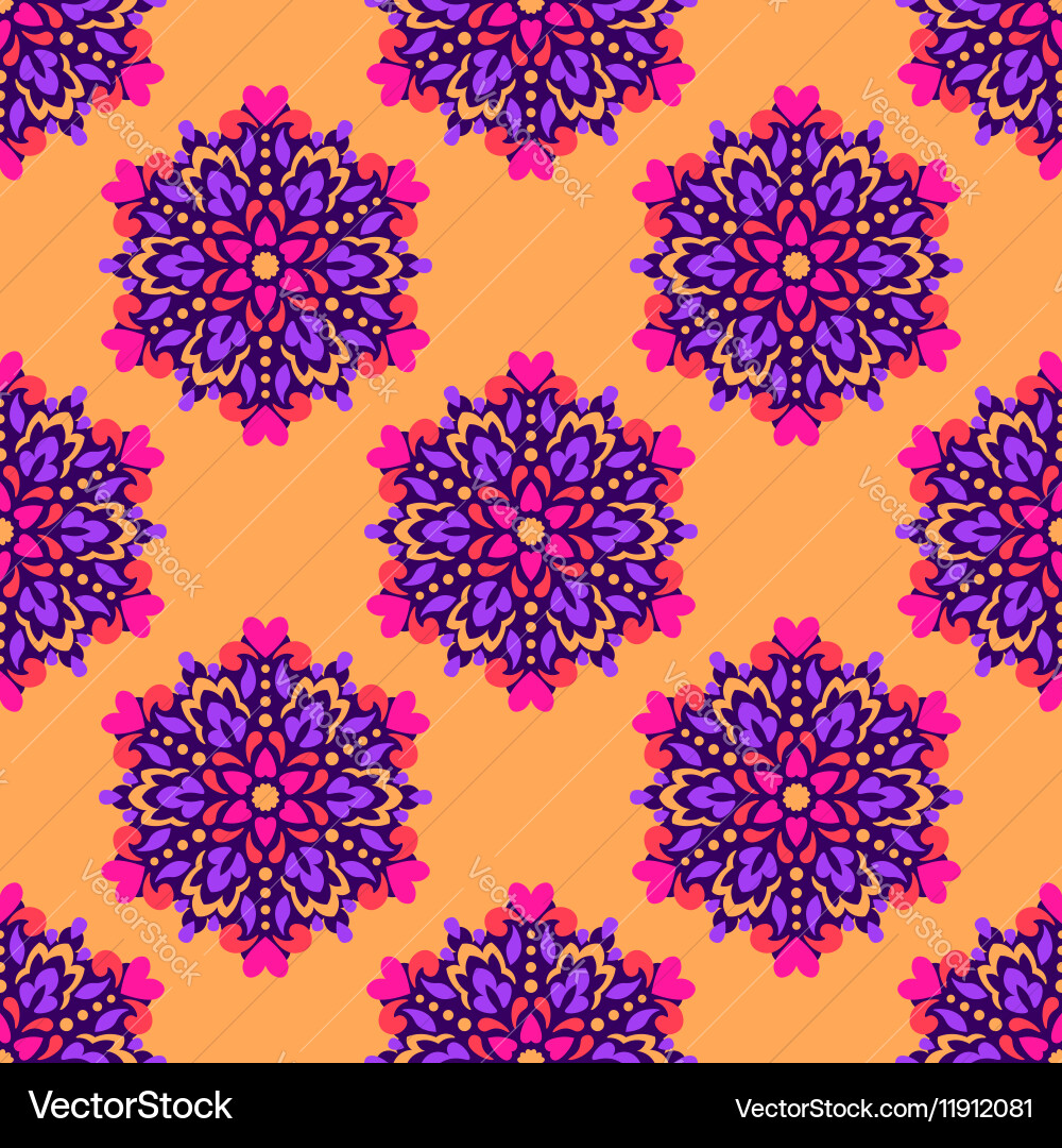 Seamless background with abstract ethnic pattern vector image