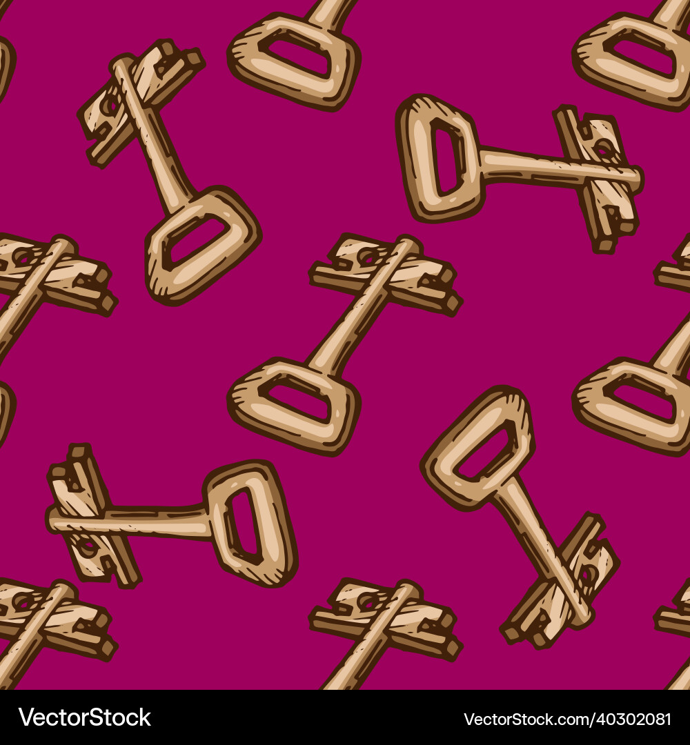 Seamless pattern of keys hand drawn Seamless pattern of keys hand drawn vector image