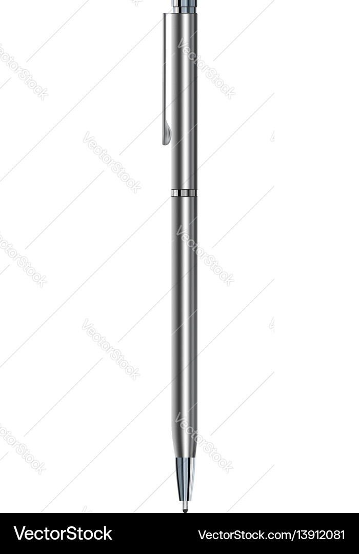 Silber Stift Mockup realistischen Stil Silber Stift Mockup realistischen Stil vektorbild