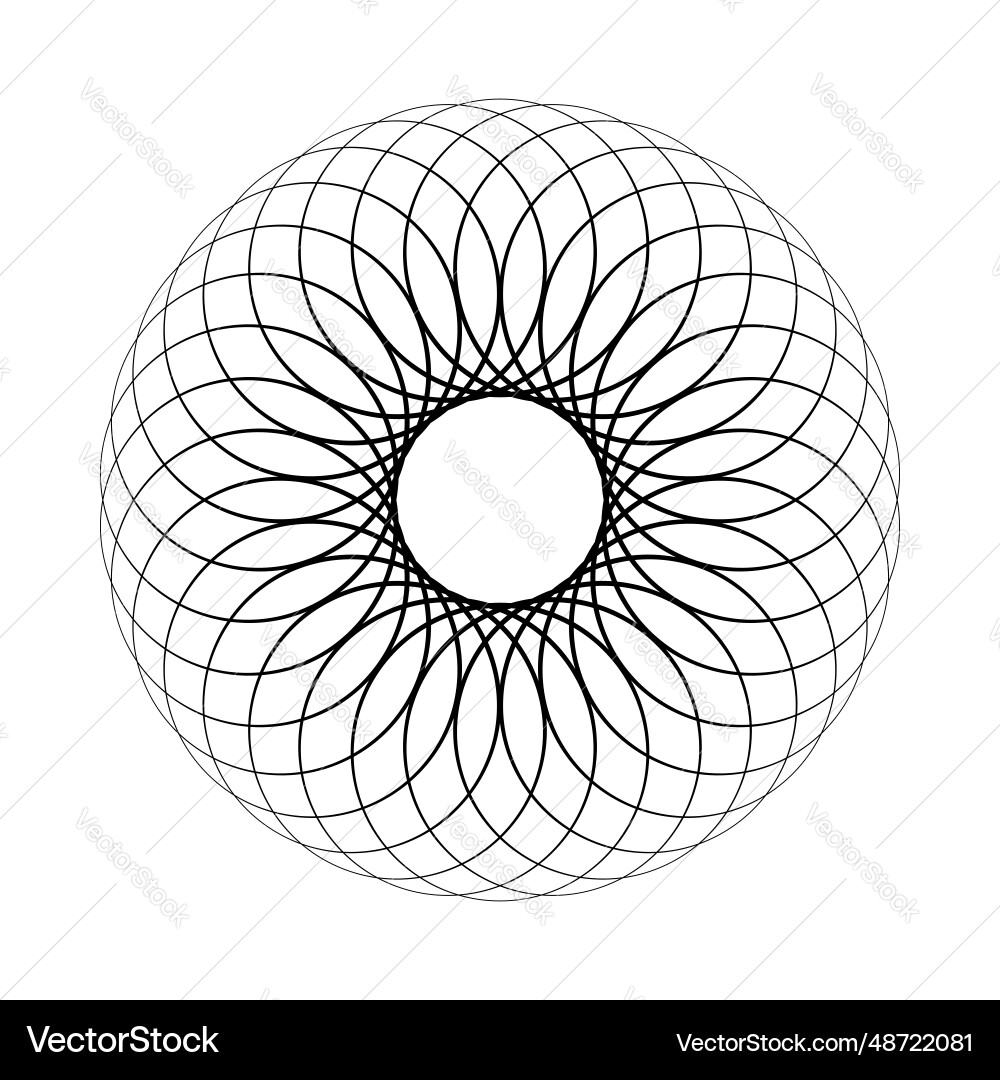 Spirograph Circle Pattern Vector Image