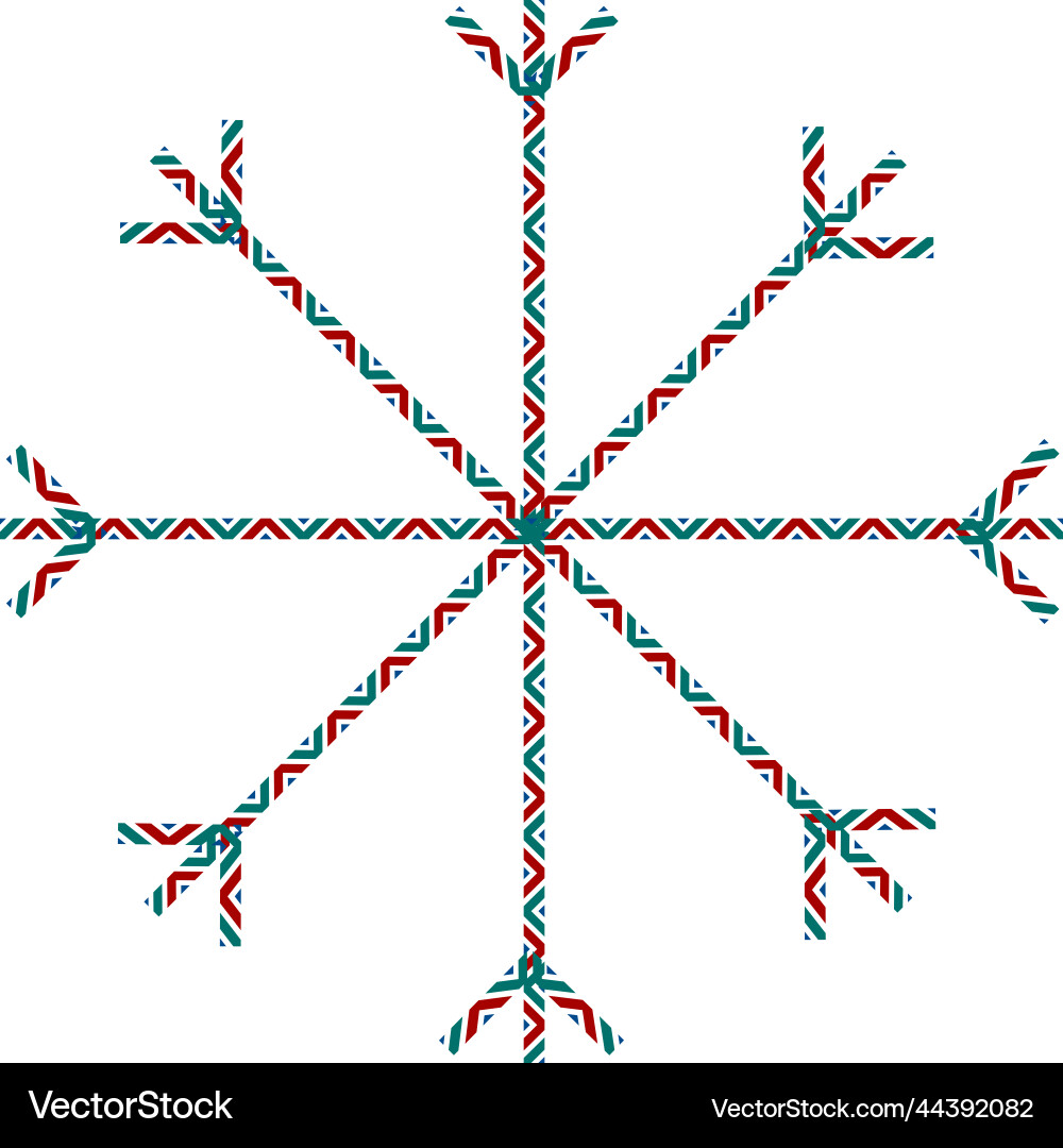 Abstract ornamental snowflake draw by patterned Abstract ornamental snowflake draw by patterned vector image