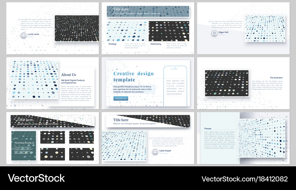 Abstract Presentation Slides vector image