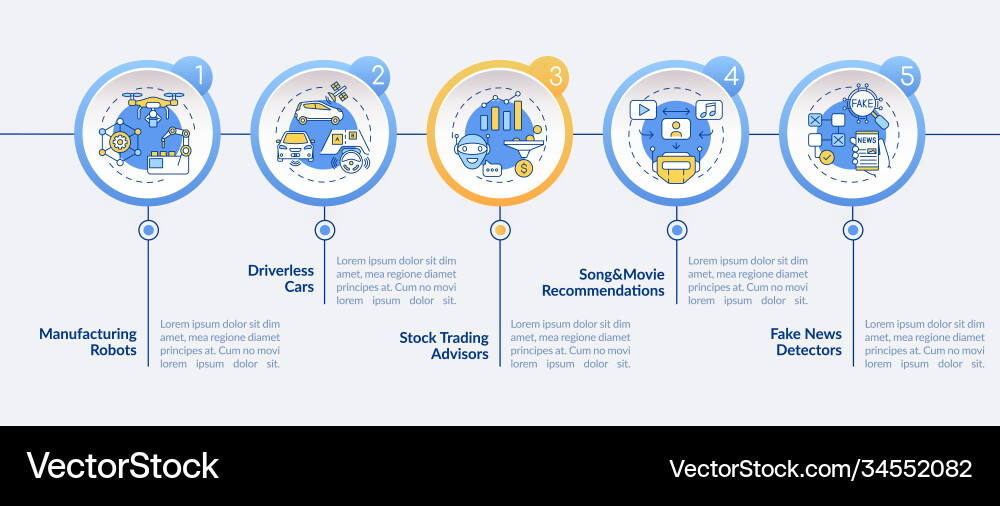 AI Workflow & Data Infographic Template vector image