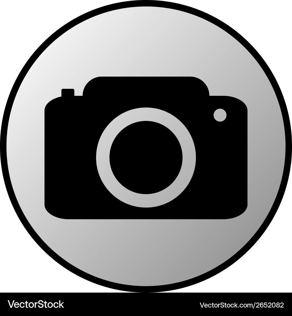 Camera button vector image