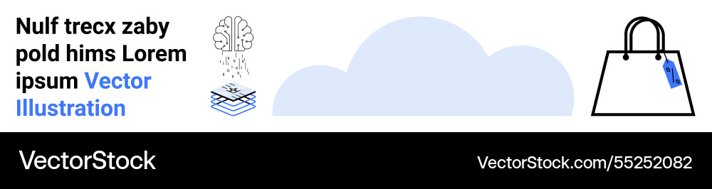 Cloud computing concept with layered data vector image