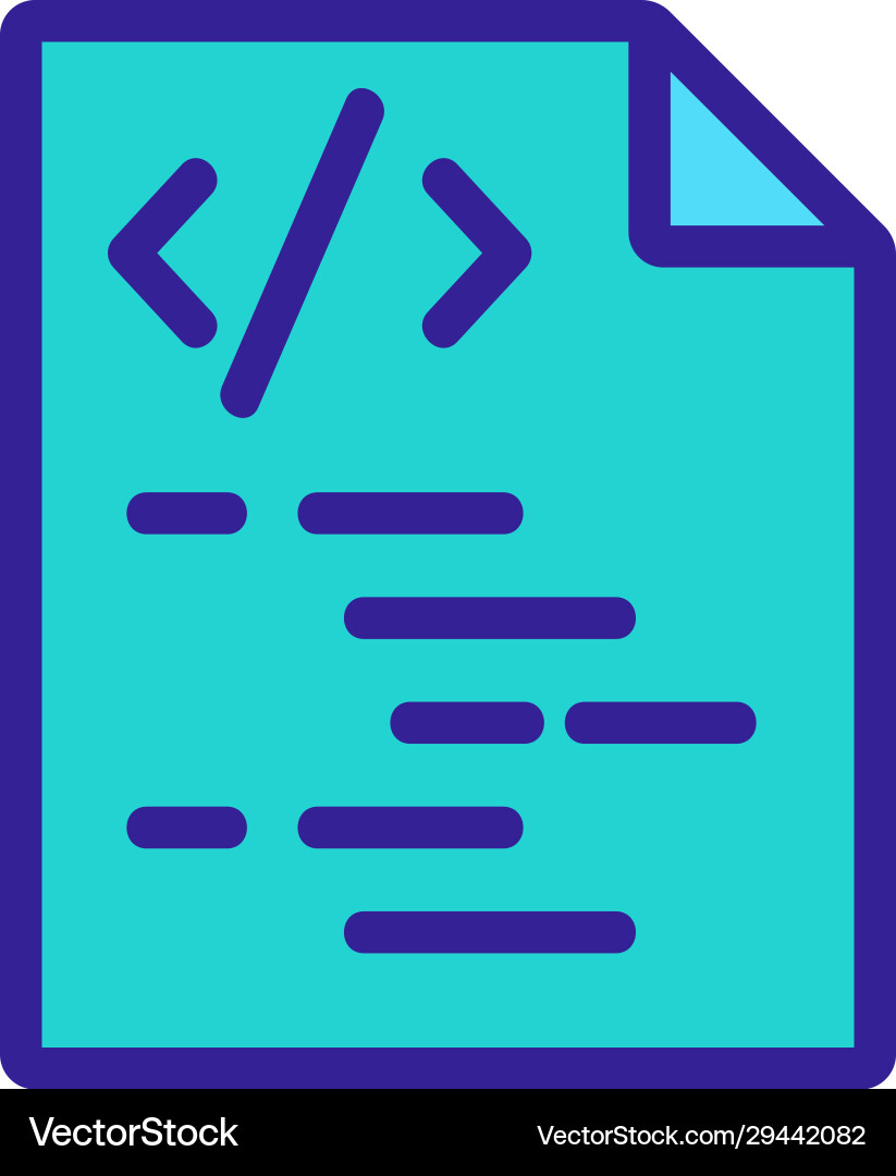 Code programming icon isolated contour Code programming icon isolated contour vector image
