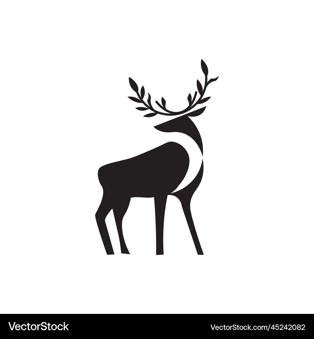 Deer nature logo abstraktes Design Deer nature logo abstraktes Design vektorbild