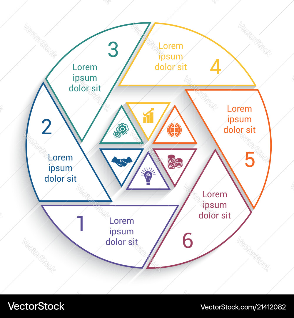 Info-Graphics Template - Cycle Processes vector image