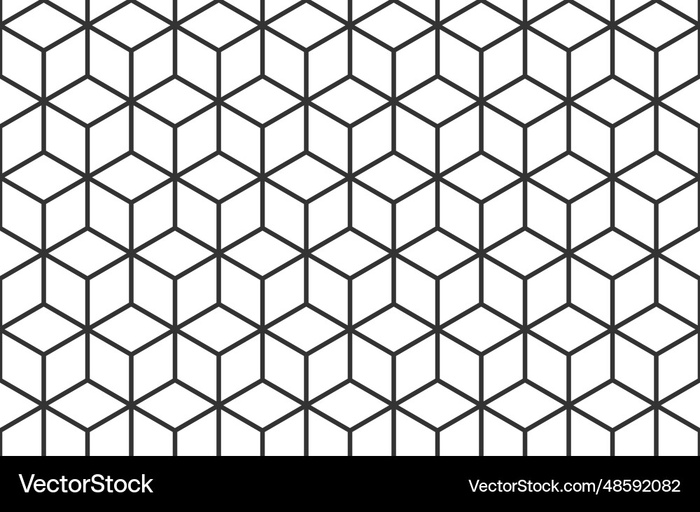 Isometric Cube Grid Pattern vector image