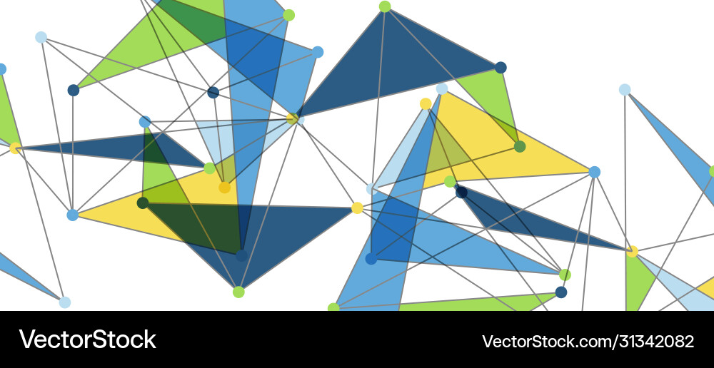 Line points connections triangular technology Line points connections triangular technology vector image