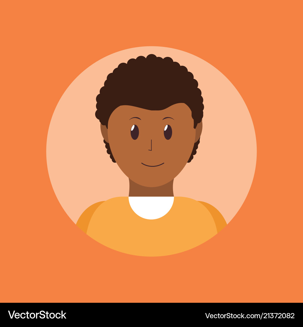 Man smiling profile vector image