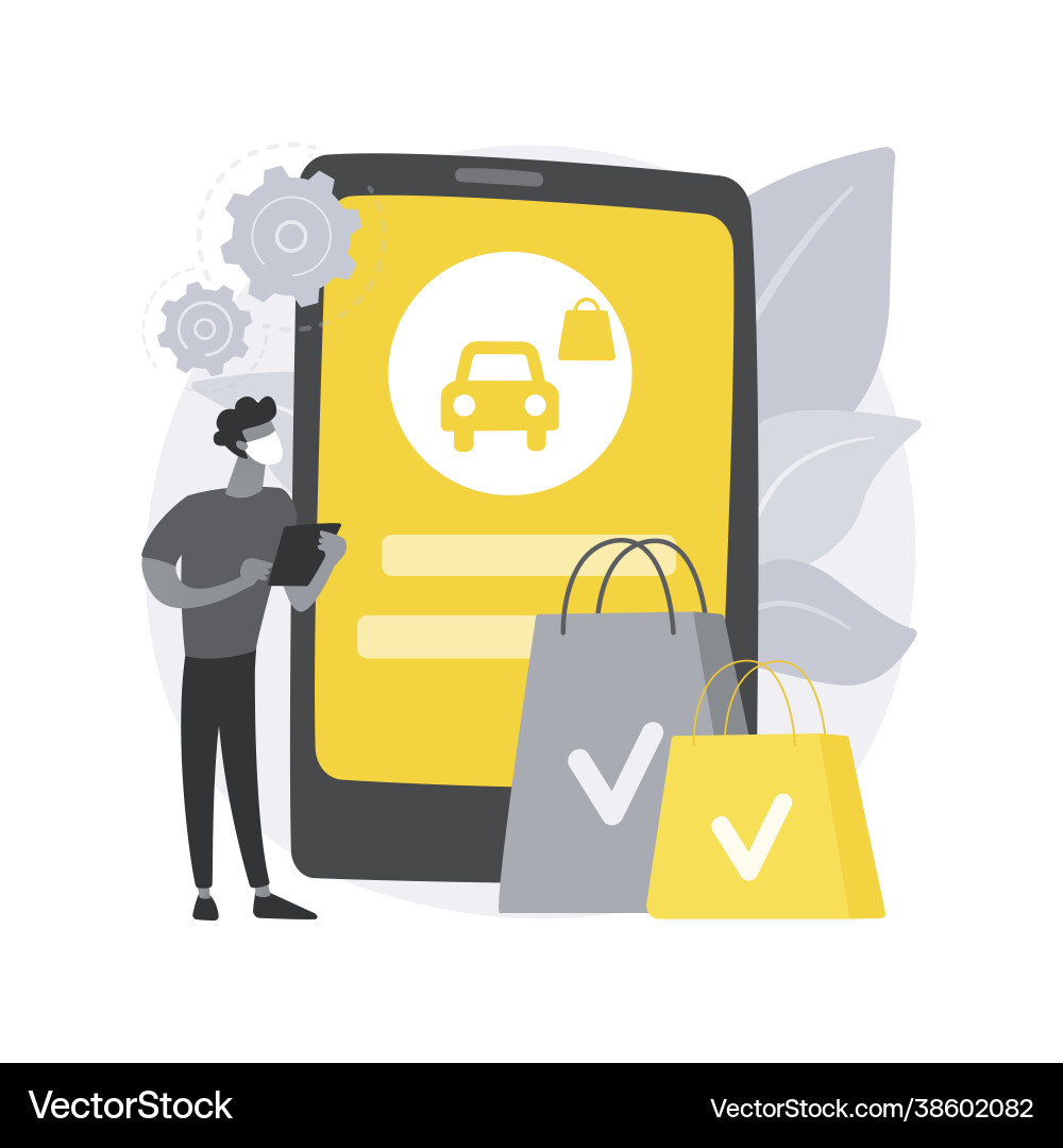 Place your curbside pickup order online abstract Vector Image