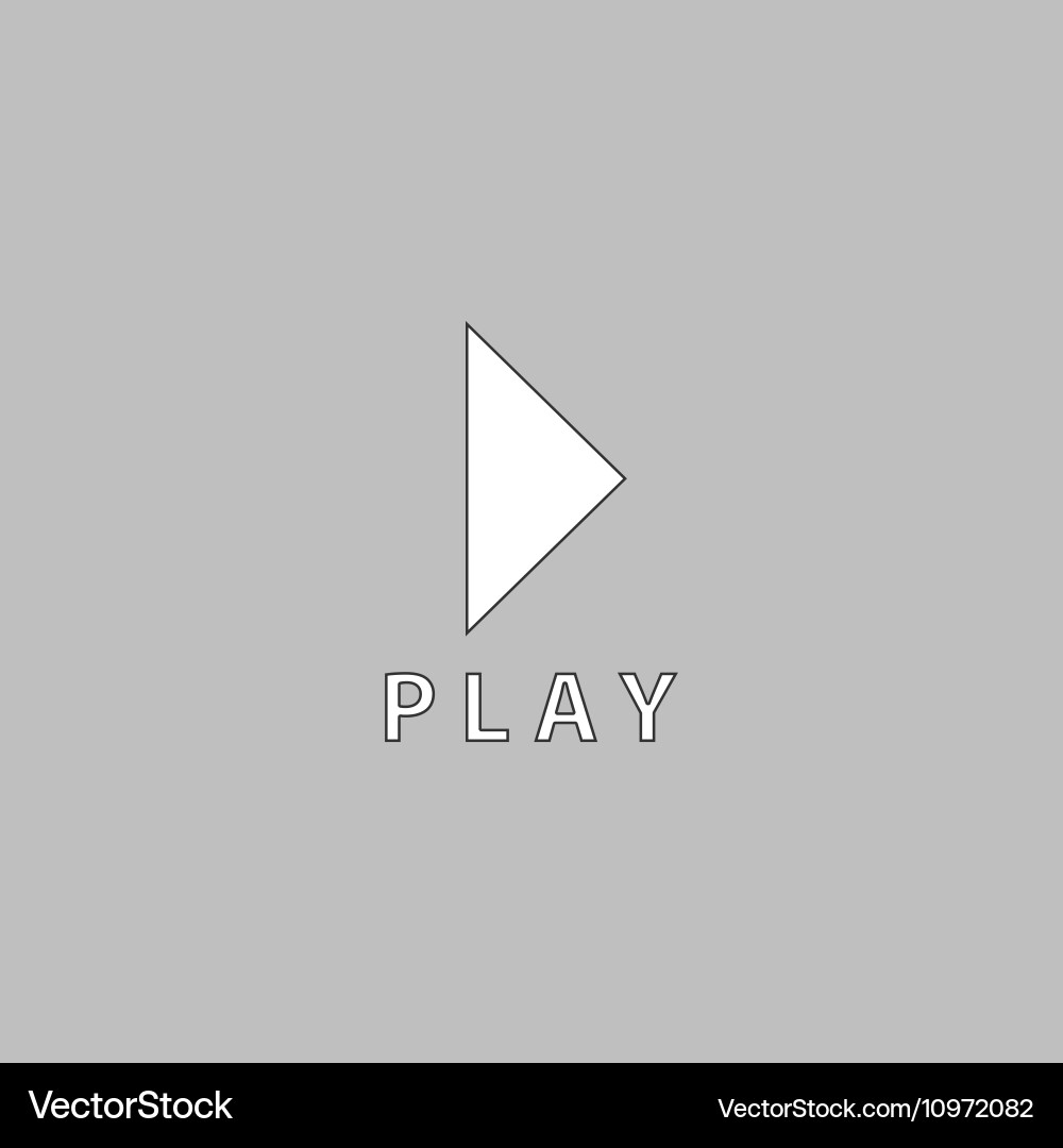 Play button computer symbol vector image