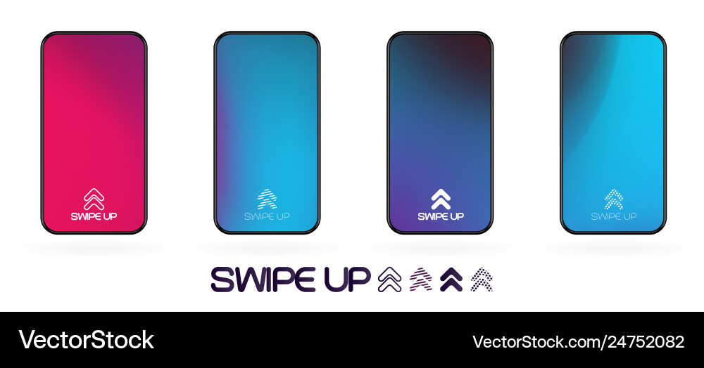 Swipe up template with abstract backdrop Swipe up template with abstract backdrop vector image