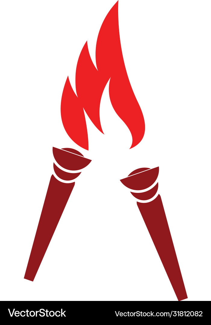 Torch icon design Torch icon design vector image