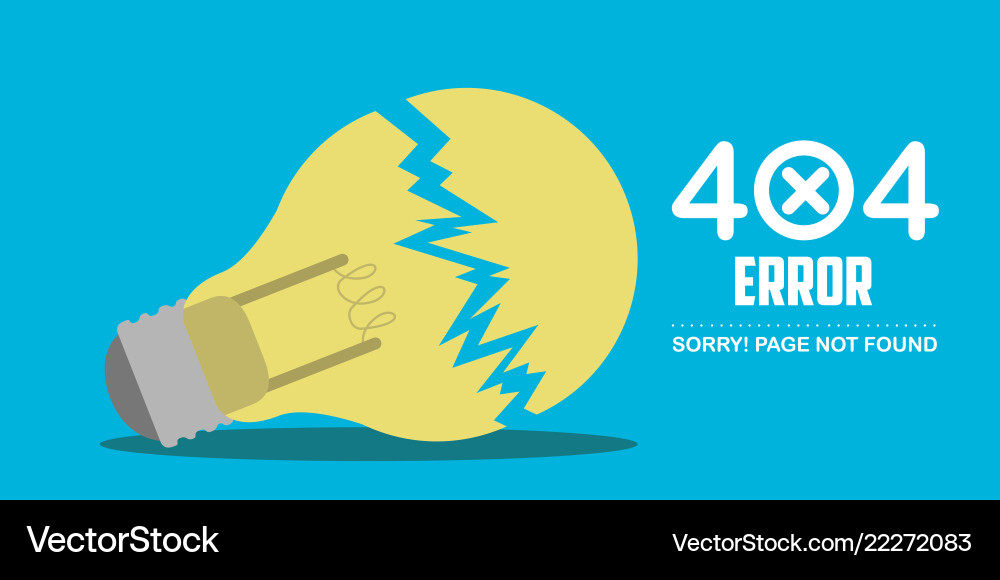 404 error website not found graphic design vector image