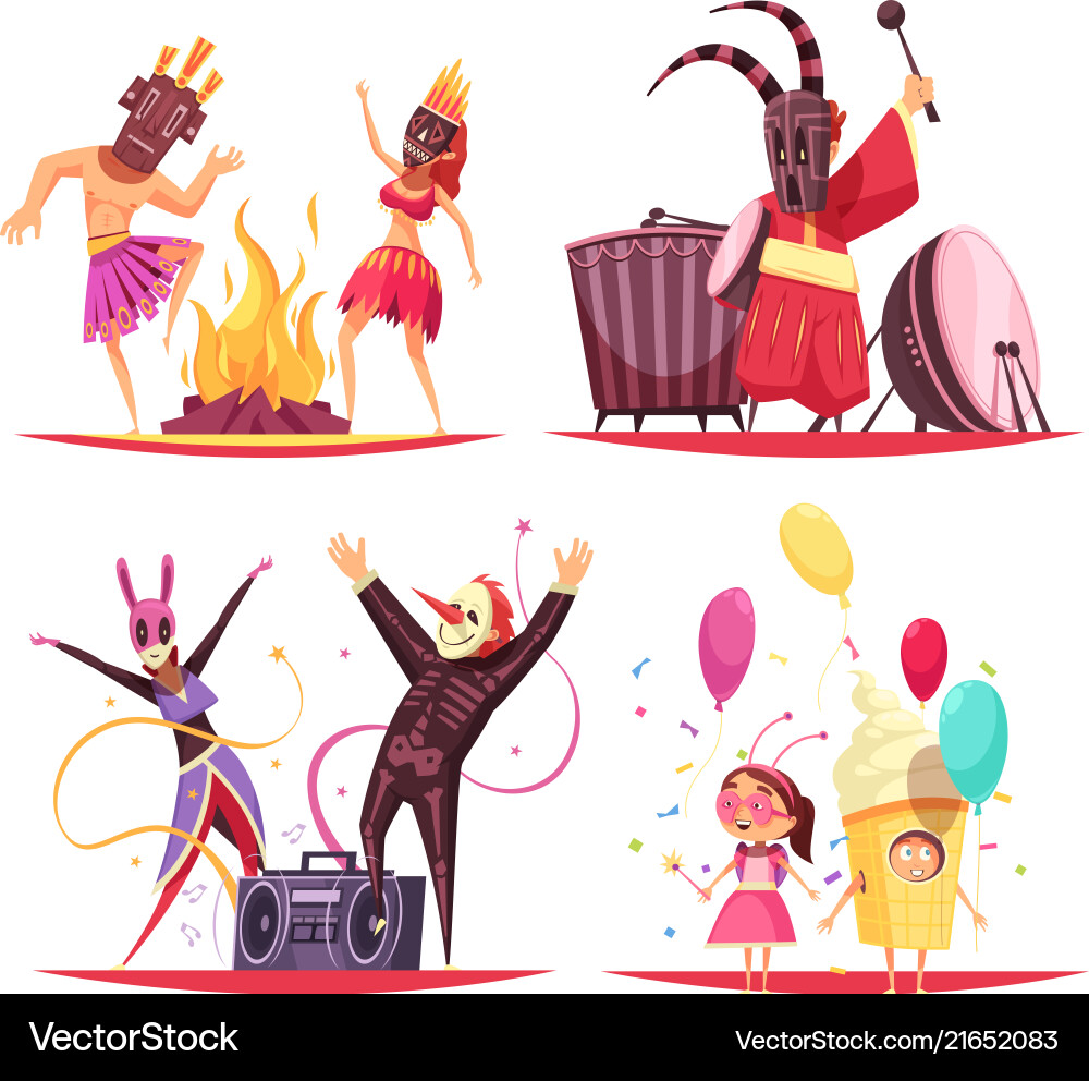 Carnival 2x2 design concept Carnival 2x2 design concept vector image
