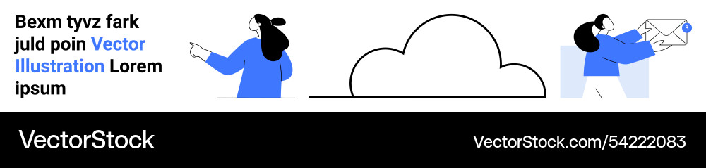 Collaborative cloud computing - secure document Vector Image
