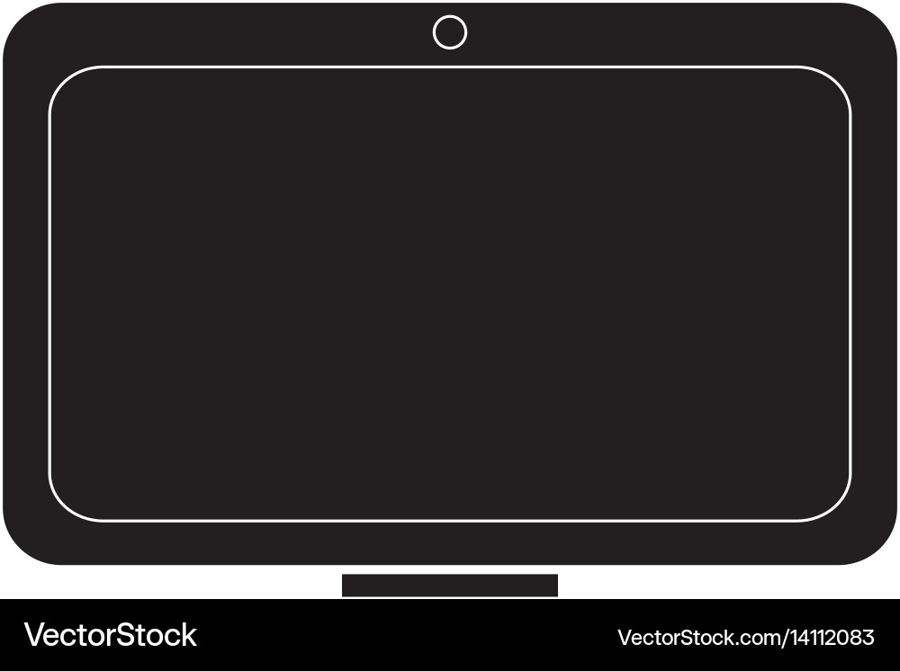 Computer desktop with template icon vector image