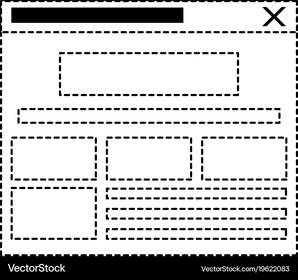 Computer window system vector image