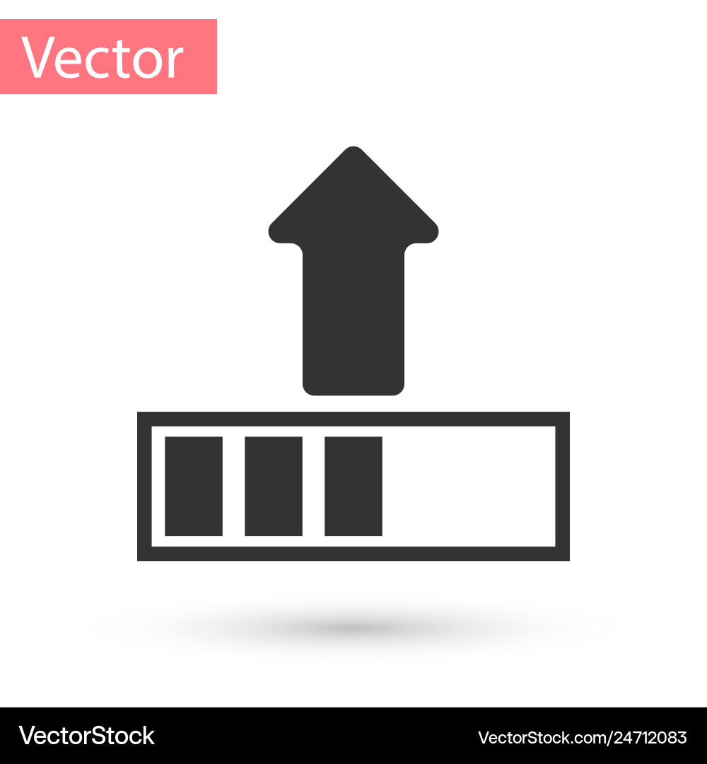 Grey loading icon isolated on white background Grey loading icon isolated on white background vector image