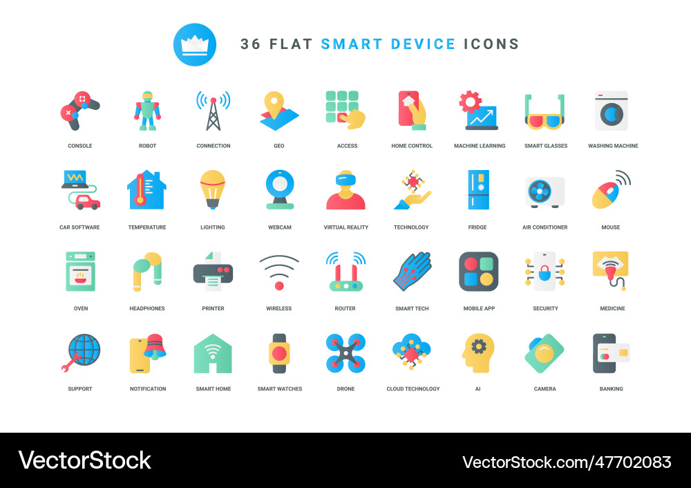 Intelligente Geräte trendy flache Icons setzen elektrische Intelligente Geräte trendy flache Icons setzen elektrische vektorbild