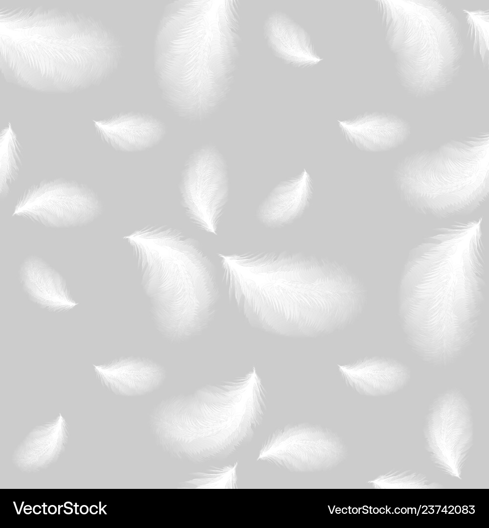 Seamless feather pattern background Vector Image