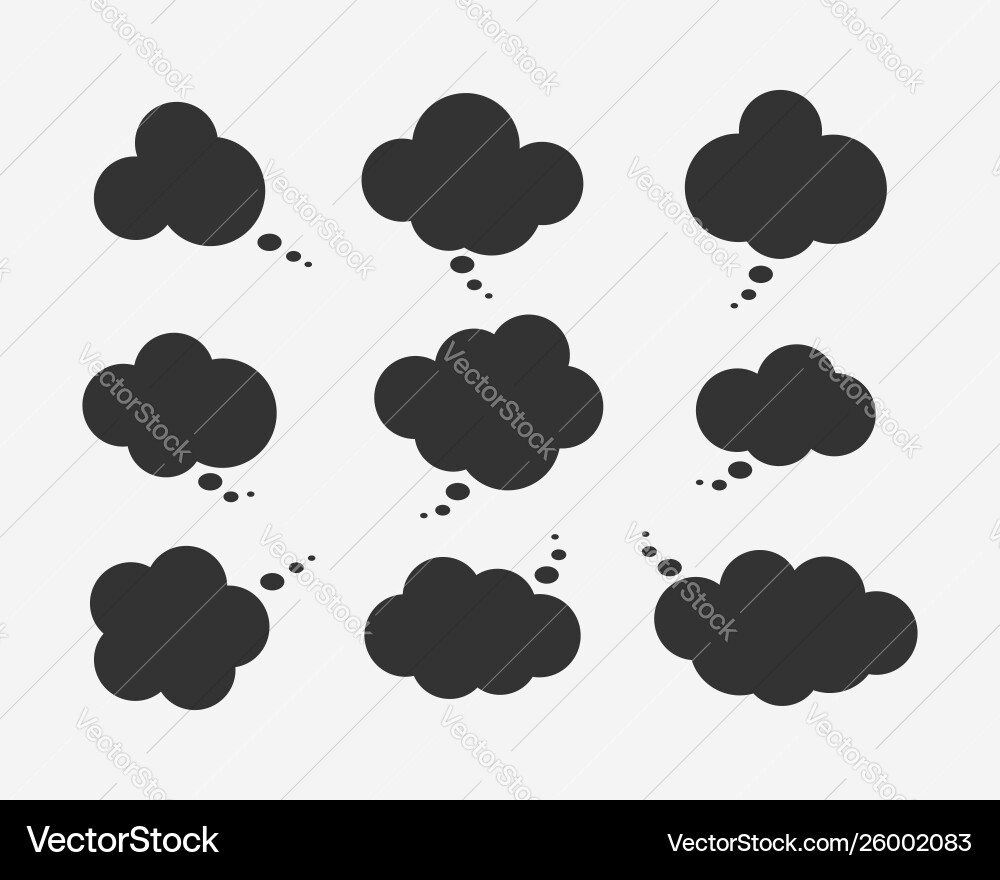 Set talk bubbles speech blank empty bubble icon Set talk bubbles speech blank empty bubble icon vector image