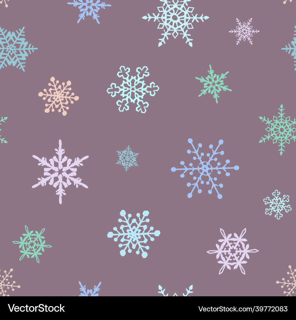 Snowflakes seamless pattern Snowflakes seamless pattern vector image