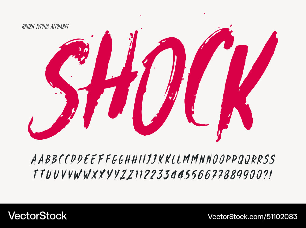 Stylish brush painted an uppercase letters Stylish brush painted an uppercase letters vector image