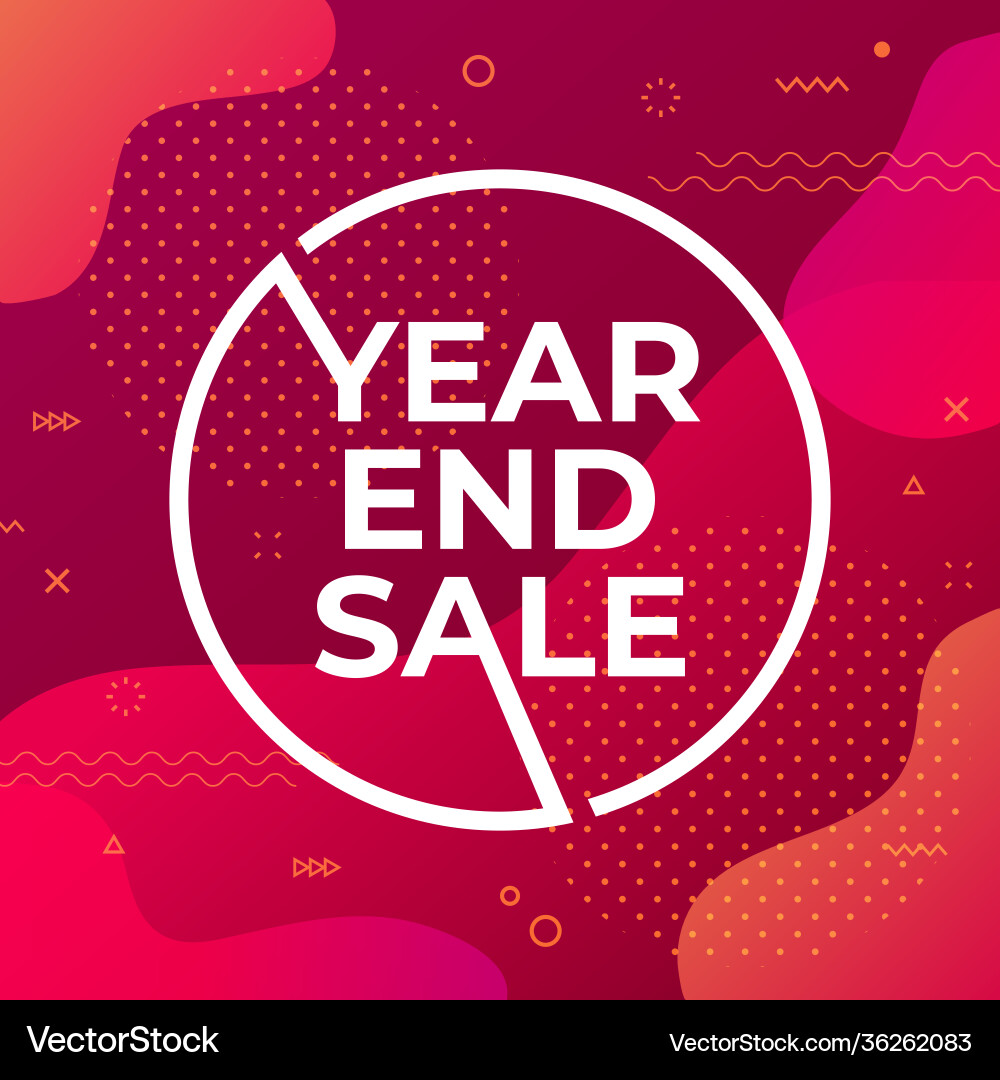 Year end sale banner template Year end sale banner template vector image