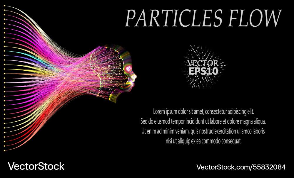 An abstract image of a data stream forming An abstract image of a data stream forming Vector Image