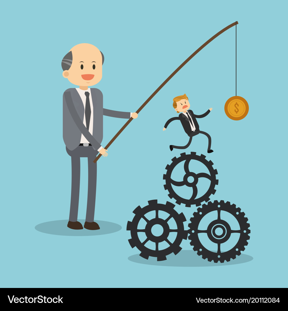 Boss exploiting worker Vector Image