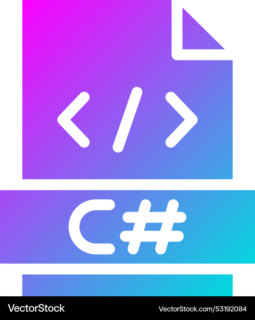 C sharp icon design vector image