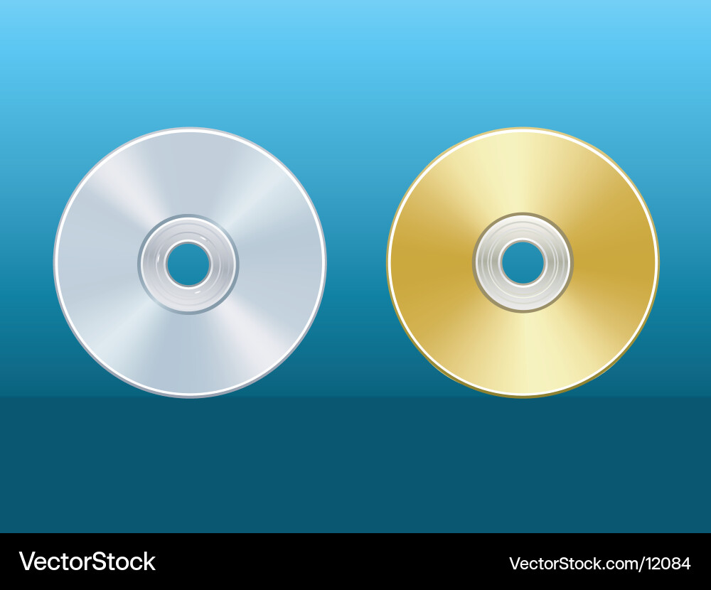 CD and DVD Disks Vector Image