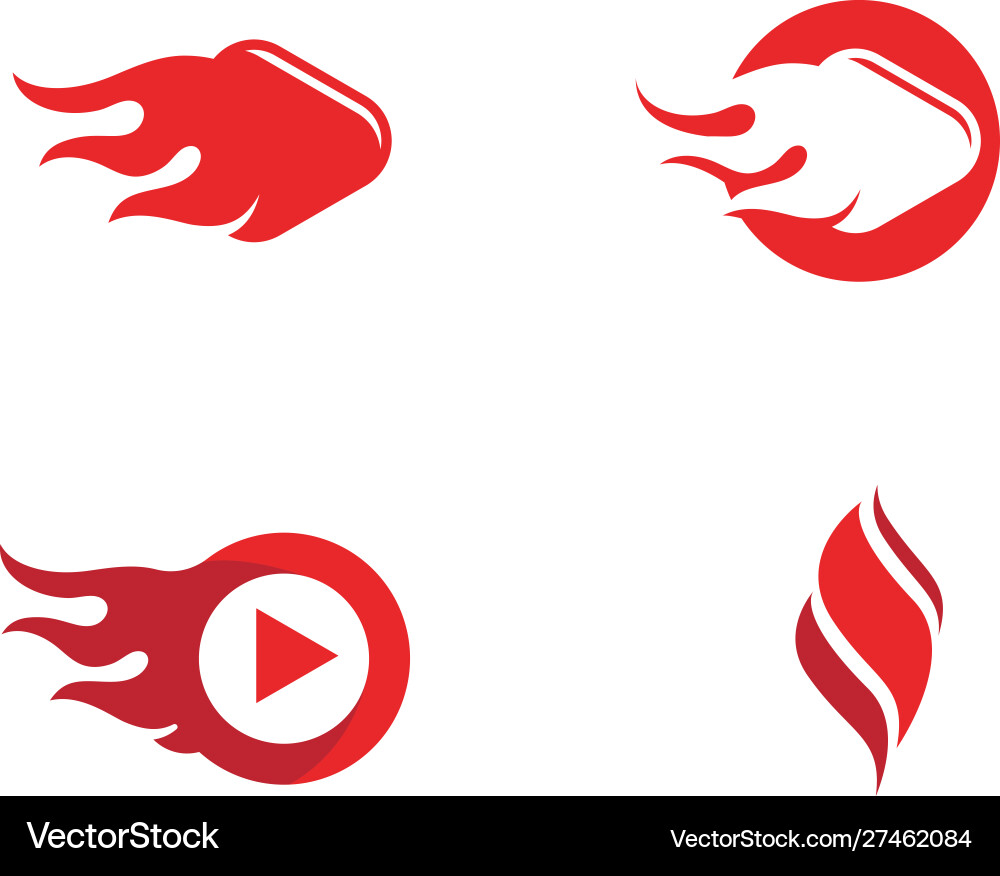 Fire flame logo template Fire flame logo template vector image