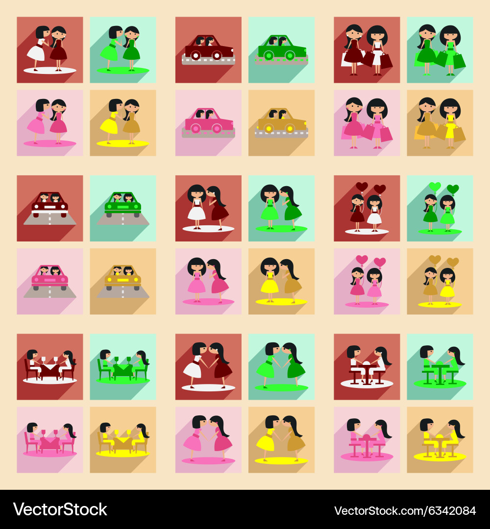 Flat with shadow concept and mobile application vector image